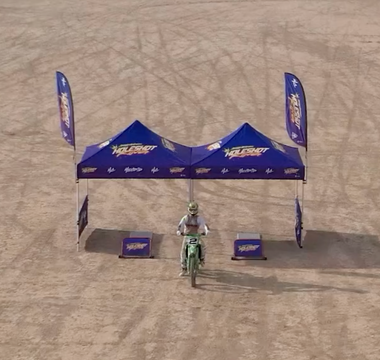 Unveiling the Holeshot King: Custom Canopy Collaboration with Jeremy McGrath at Day in the Dirt 2024